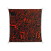 Wottosque Red - Work On Wall - Craig Watkins - Silver - 140 x 140 cm