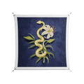 Snake Tigerlily - Work On Wall - Amy Suther - Silver - 140 x 140 cm