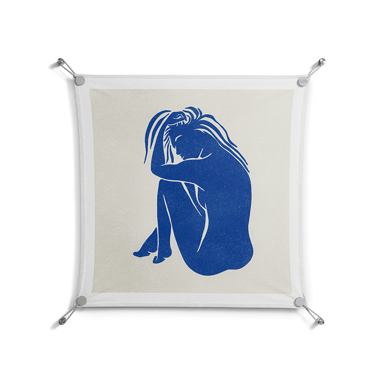 Serenity - Work On Wall - Amy Suther - Silver - 70 x 70 cm