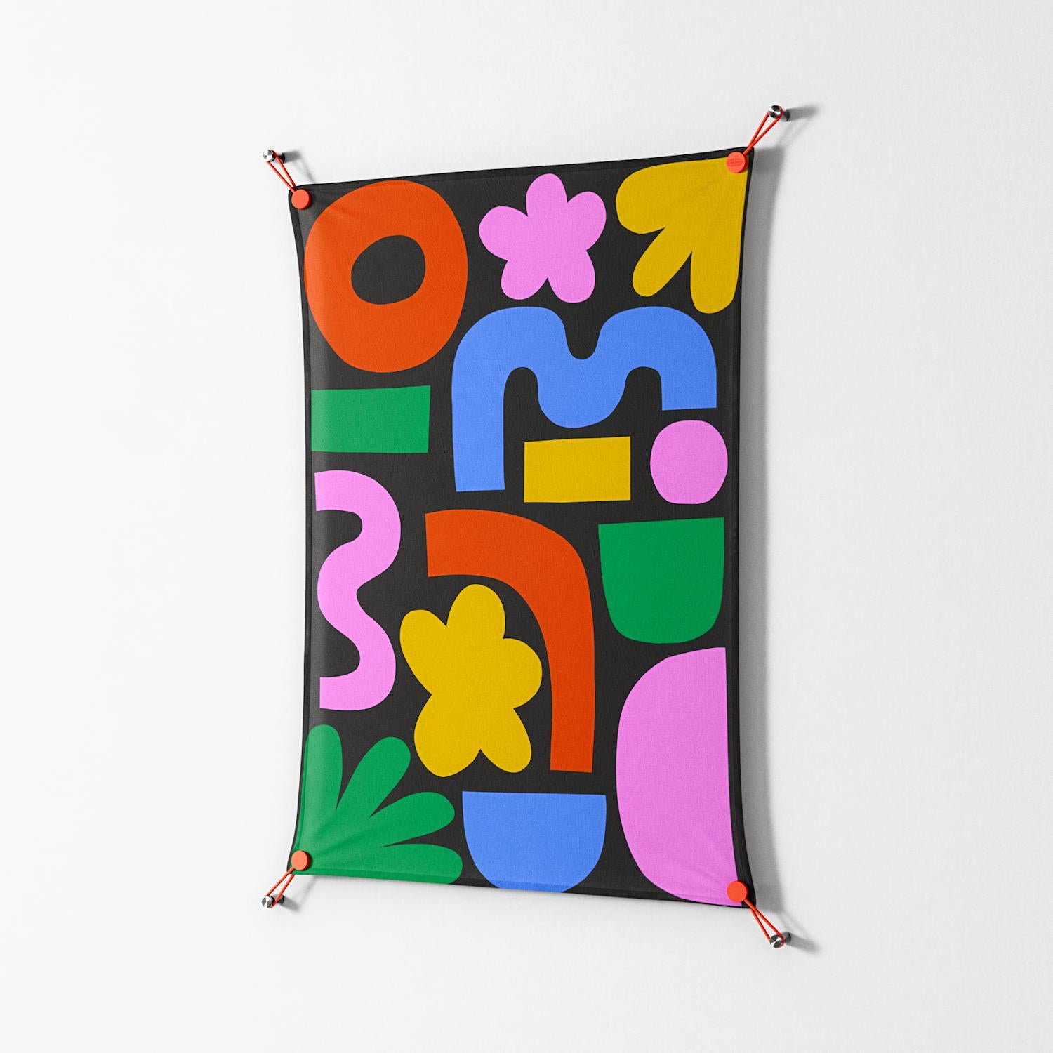Fun Shapes - Work On Wall - Sandra Hutter - Orange - 70 x 100 cm