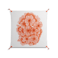 Orange Flowers 1 - Work On Wall - Katie O’Shea - Orange - 90 x 90 cm