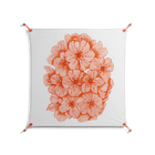 Orange Flowers 1 - Work On Wall - Katie O’Shea - Orange - 90 x 90 cm