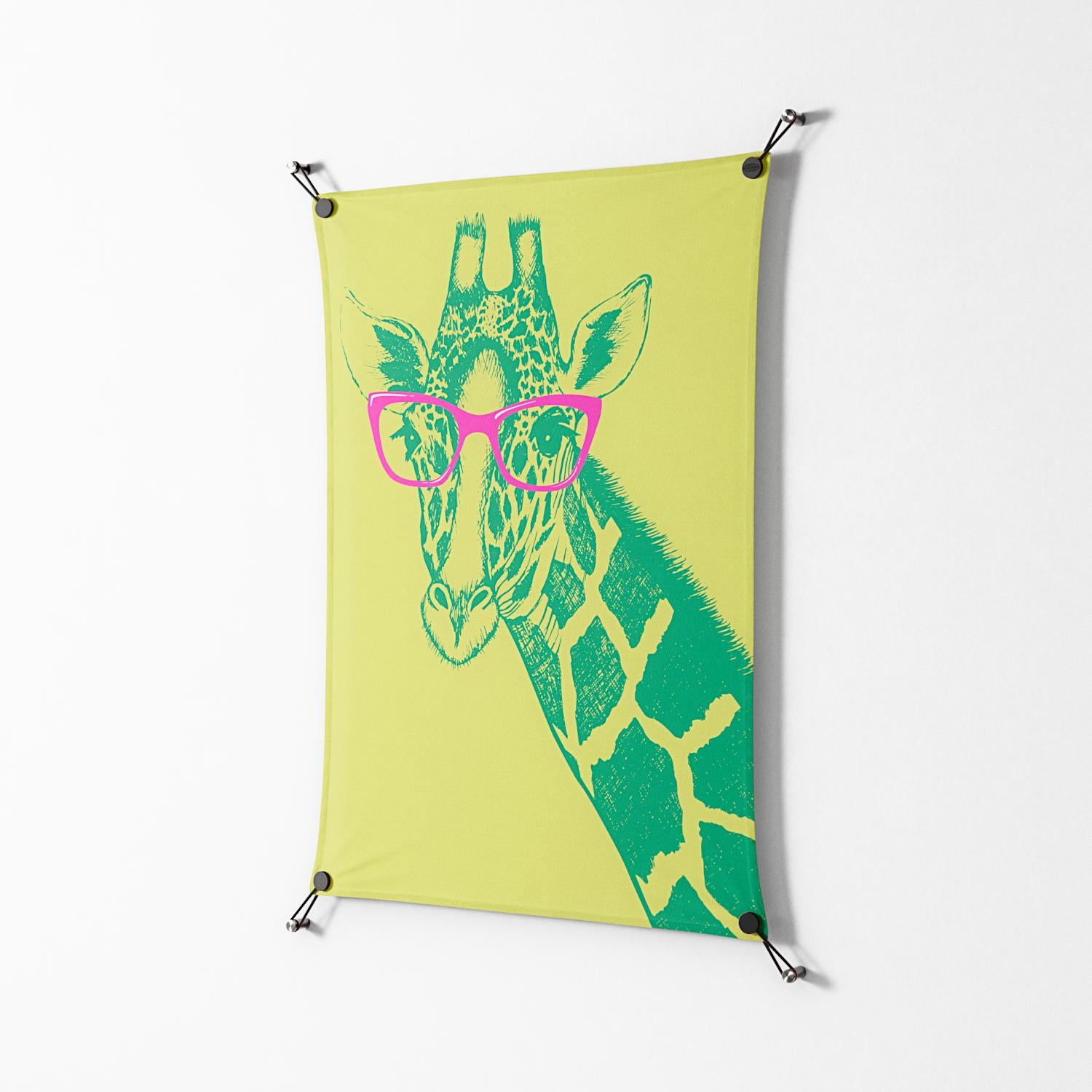 Wise Giraffe - Work On Wall - Amy Suther - Black - 70 x 100 cm