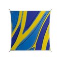 Blue Gale - Work On Wall - Oluwasheyi Adebayo - Silver - 140 x 140 cm