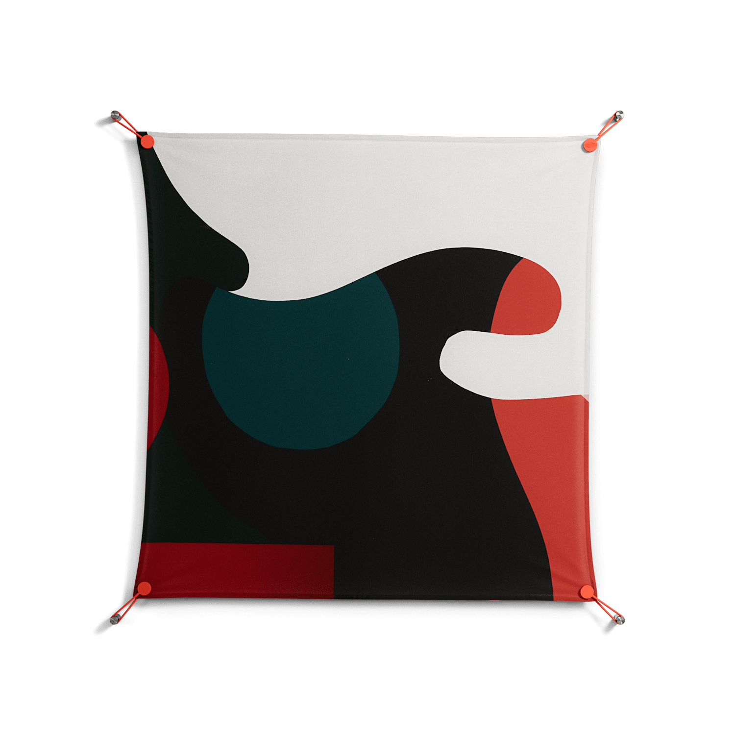 Plume - Work On Wall - Rikki Hewitt - Orange - 90 x 90 cm
