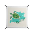 Sea Turtle - Work On Wall - Amy Suther - Black - 90 x 90 cm