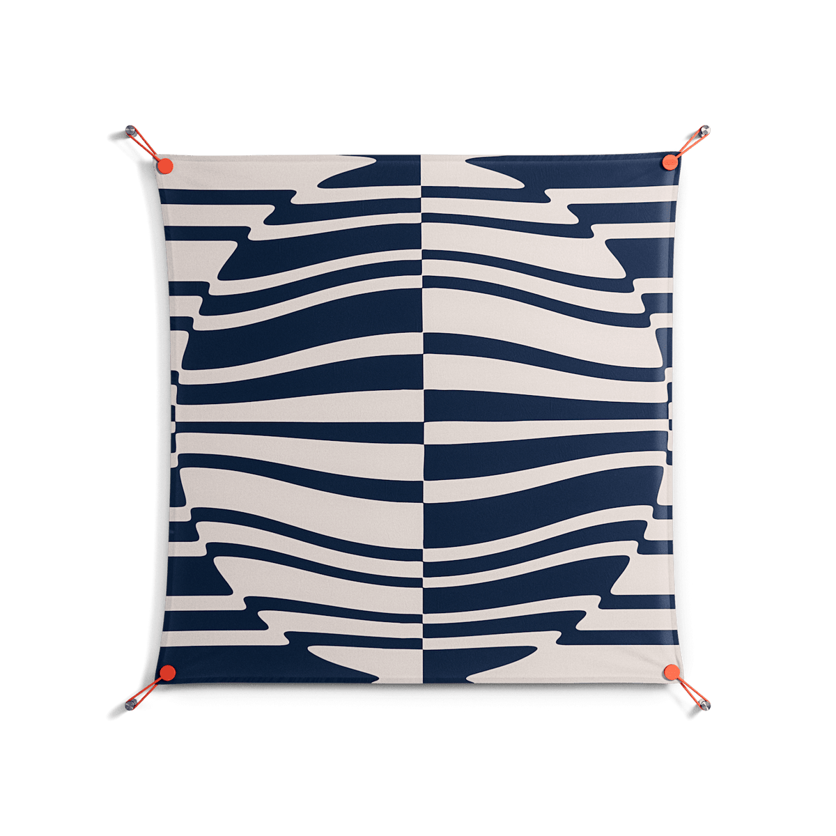 Wave Lens - Work On Wall - Oluwasheyi Adebayo - Orange - 90 x 90 cm