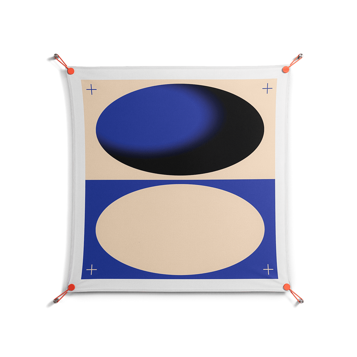Entrance - Work On Wall - Oluwasheyi Adebayo - Orange - 90 x 90 cm