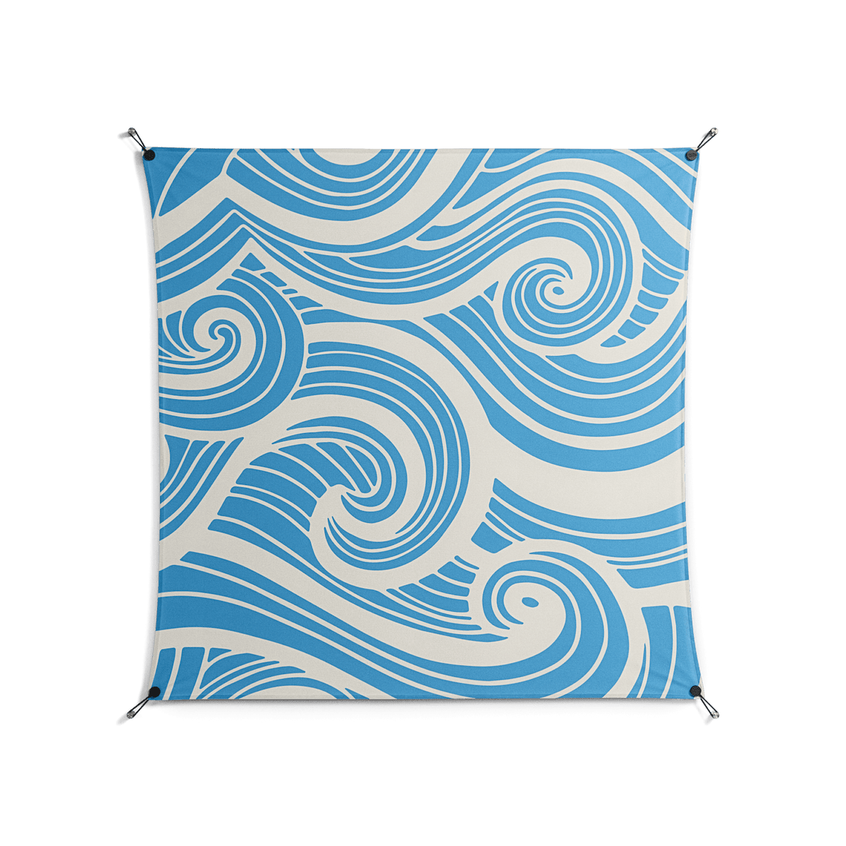 Ocean Flow - Work On Wall - Amy Suther - Black - 140 x 140 cm