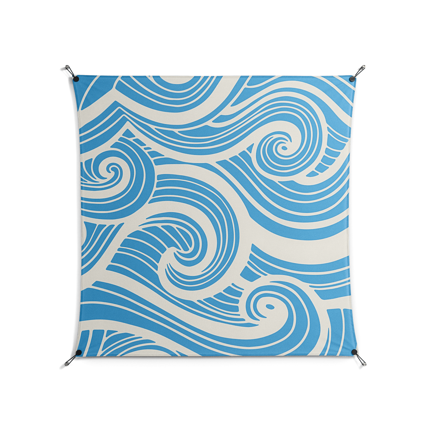 Ocean Flow - Work On Wall - Amy Suther - Black - 140 x 140 cm
