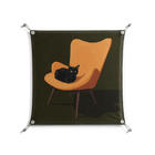 Cat in Chair A - Work On Wall - Kristin Eriksson - Silver - 70 x 70 cm