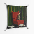The Man Behind The Curtain - Work On Wall - Kristin Eriksson - Silver - 70 x 70 cm