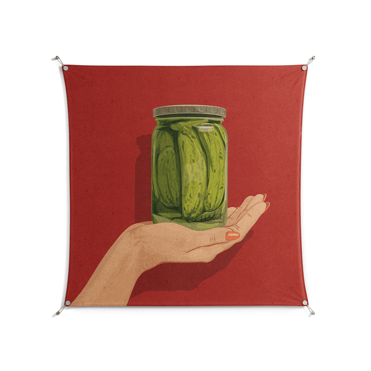Pickles - Work On Wall - Kristin Eriksson - Silver - 140 x 140 cm