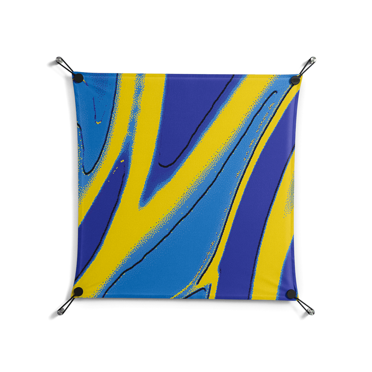 Blue Gale - Work On Wall - Oluwasheyi Adebayo - Black - 70 x 70 cm