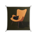 Cat in Chair A - Work On Wall - Kristin Eriksson - Black - 90 x 90 cm