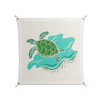 Sea Turtle - Work On Wall - Amy Suther - Orange - 140 x 140 cm