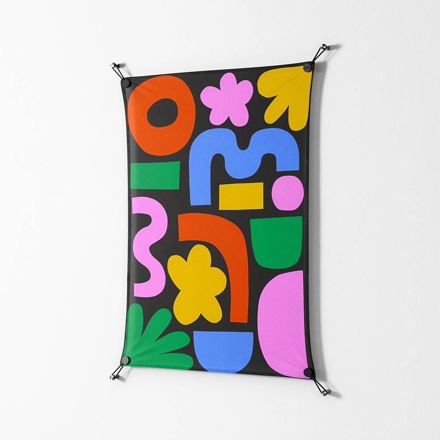 Fun Shapes - Work On Wall - Sandra Hutter - Black - 70 x 100 cm