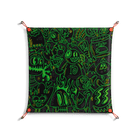 Wottosque Green - Work On Wall - Craig Watkins - Orange - 70 x 70 cm