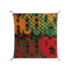 Hours - Work On Wall - Oluwasheyi Adebayo - Orange - 90 x 90 cm