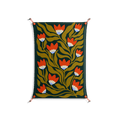 Blooming Folk Garden v2 - Work On Wall - Sandra Hutter - Orange - 70 x 100 cm