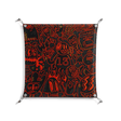 Wottosque Red - Work On Wall - Craig Watkins - Silver - 70 x 70 cm