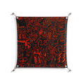 Wottosque Red - Work On Wall - Craig Watkins - Silver - 70 x 70 cm