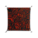 Wottosque Red - Work On Wall - Craig Watkins - Silver - 70 x 70 cm