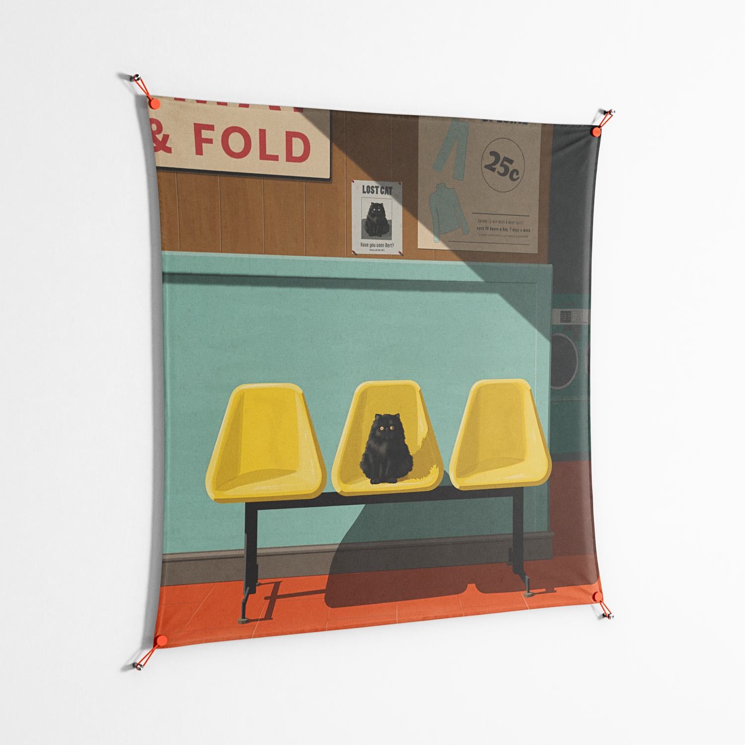 Have You Seen Bert - Work On Wall - Kristin Eriksson - Orange - 140 x 140 cm