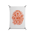 Orange Flowers 1 - Work On Wall - Katie O’Shea - Black - 70 x 100 cm