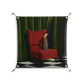 The Man Behind The Curtain - Work On Wall - Kristin Eriksson - Silver - 70 x 70 cm