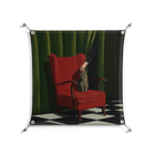 The Man Behind The Curtain - Work On Wall - Kristin Eriksson - Silver - 70 x 70 cm