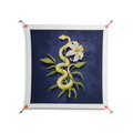 Snake Tigerlily - Work On Wall - Amy Suther - Orange - 90 x 90 cm