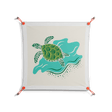 Sea Turtle - Work On Wall - Amy Suther - Orange - 70 x 70 cm
