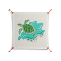 Sea Turtle - Work On Wall - Amy Suther - Orange - 70 x 70 cm
