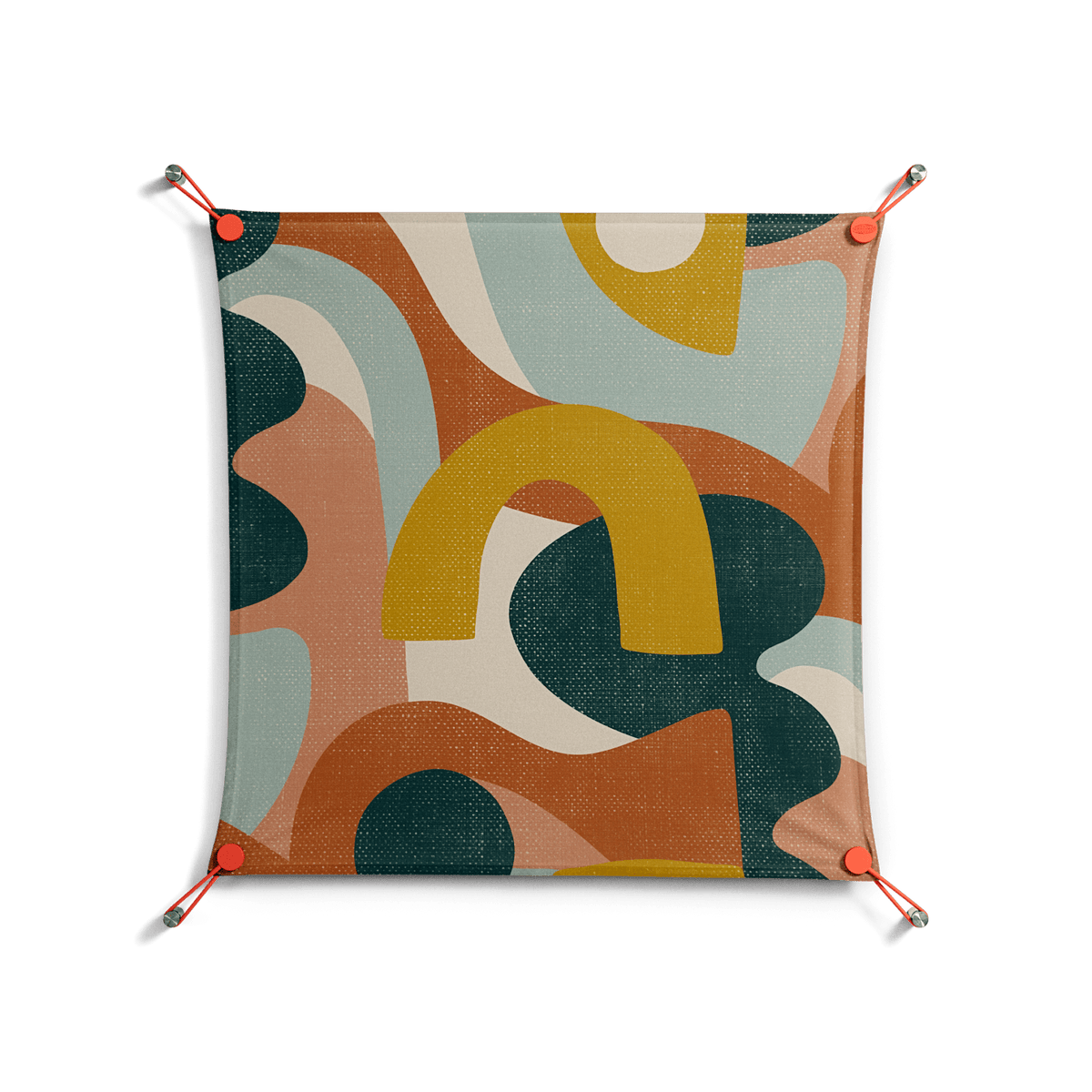 Abstract Sunrise - Work On Wall - Amy Suther - Orange - 70 x 70 cm