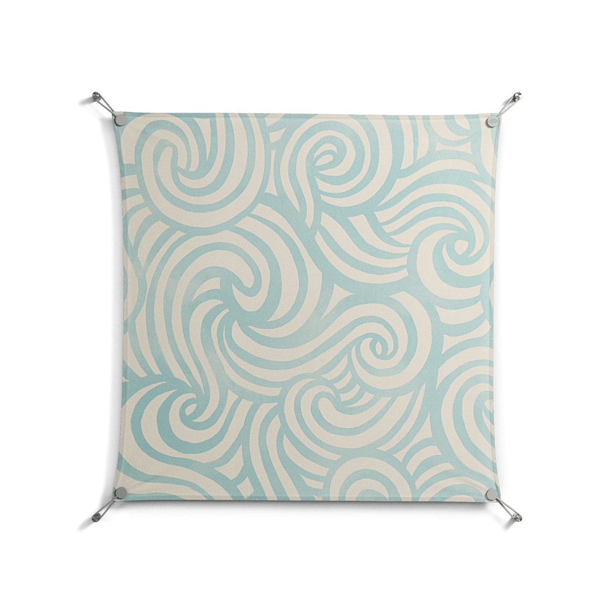 Epic Swirl - Work On Wall - Amy Suther - Silver - 90 x 90 cm