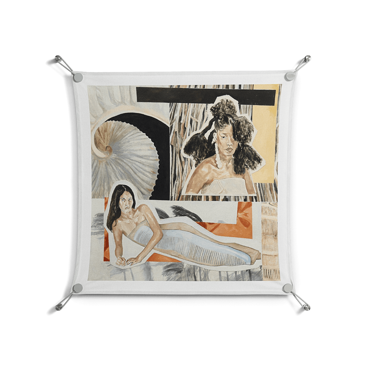 Sweet Far Away - Work On Wall - Sophie Goudman - Silver - 70 x 70 cm