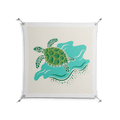Sea Turtle - Work On Wall - Amy Suther - Silver - 90 x 90 cm
