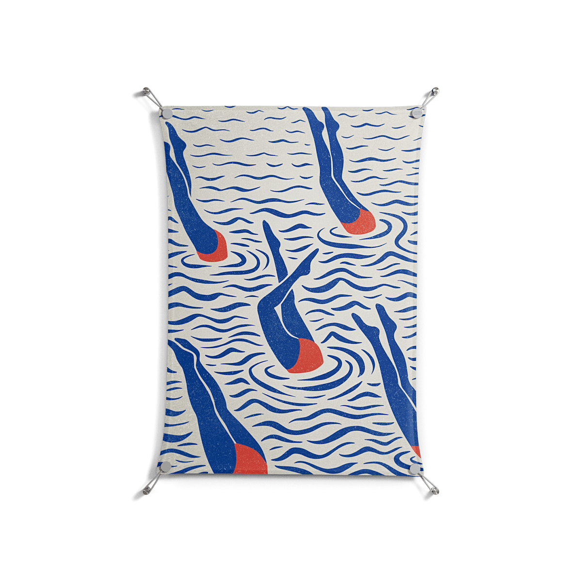 Immersive Dive - Work On Wall - Amy Suther - Silver - 70 x 100 cm
