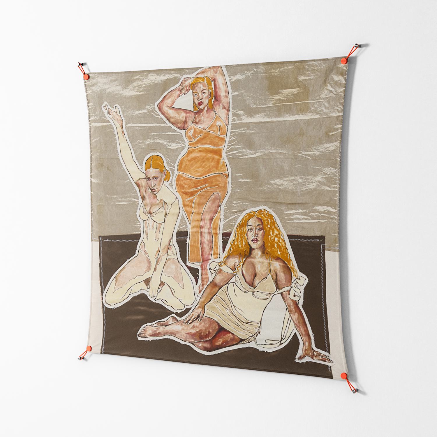 We Are Who We Are - Work On Wall - Sophie Goudman - Orange - 140 x 140 cm