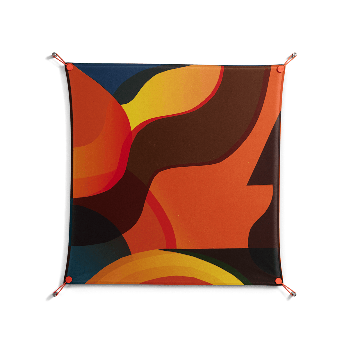 Swift - Work On Wall - Rikki Hewitt - Orange - 90 x 90 cm
