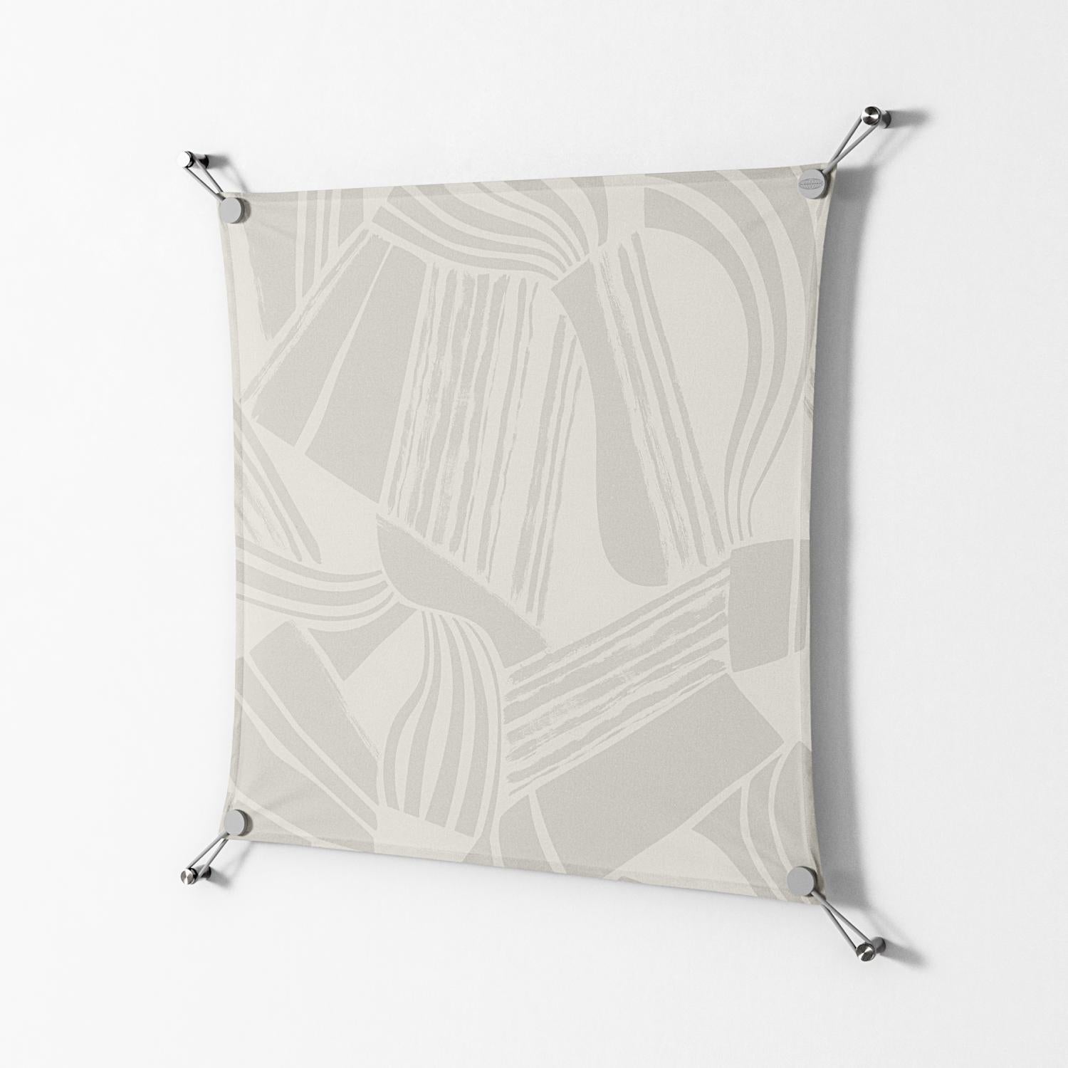 Touch the Ground - Work On Wall - Amy Suther - Silver - 70 x 70 cm