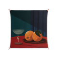 Bubbles & Oranges - Work On Wall - Kristin Eriksson - Orange - 140 x 140 cm