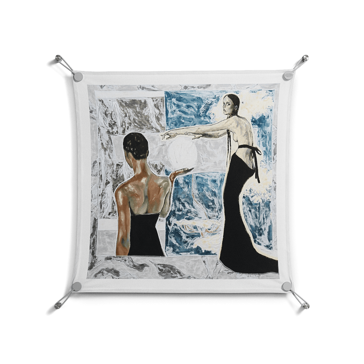 Balance - Work On Wall - Sophie Goudman - Silver - 70 x 70 cm