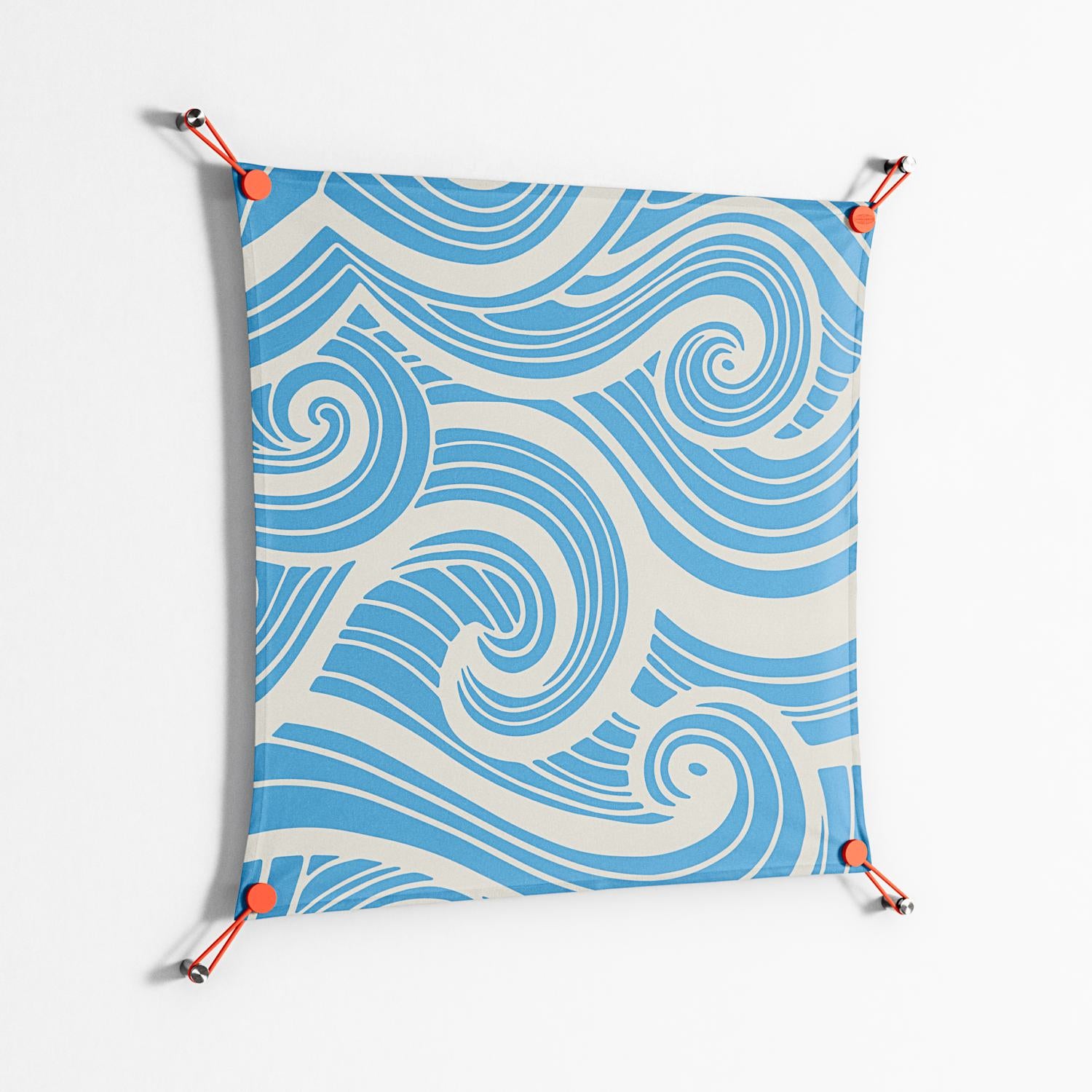 Ocean Flow - Work On Wall - Amy Suther - Orange - 70 x 70 cm