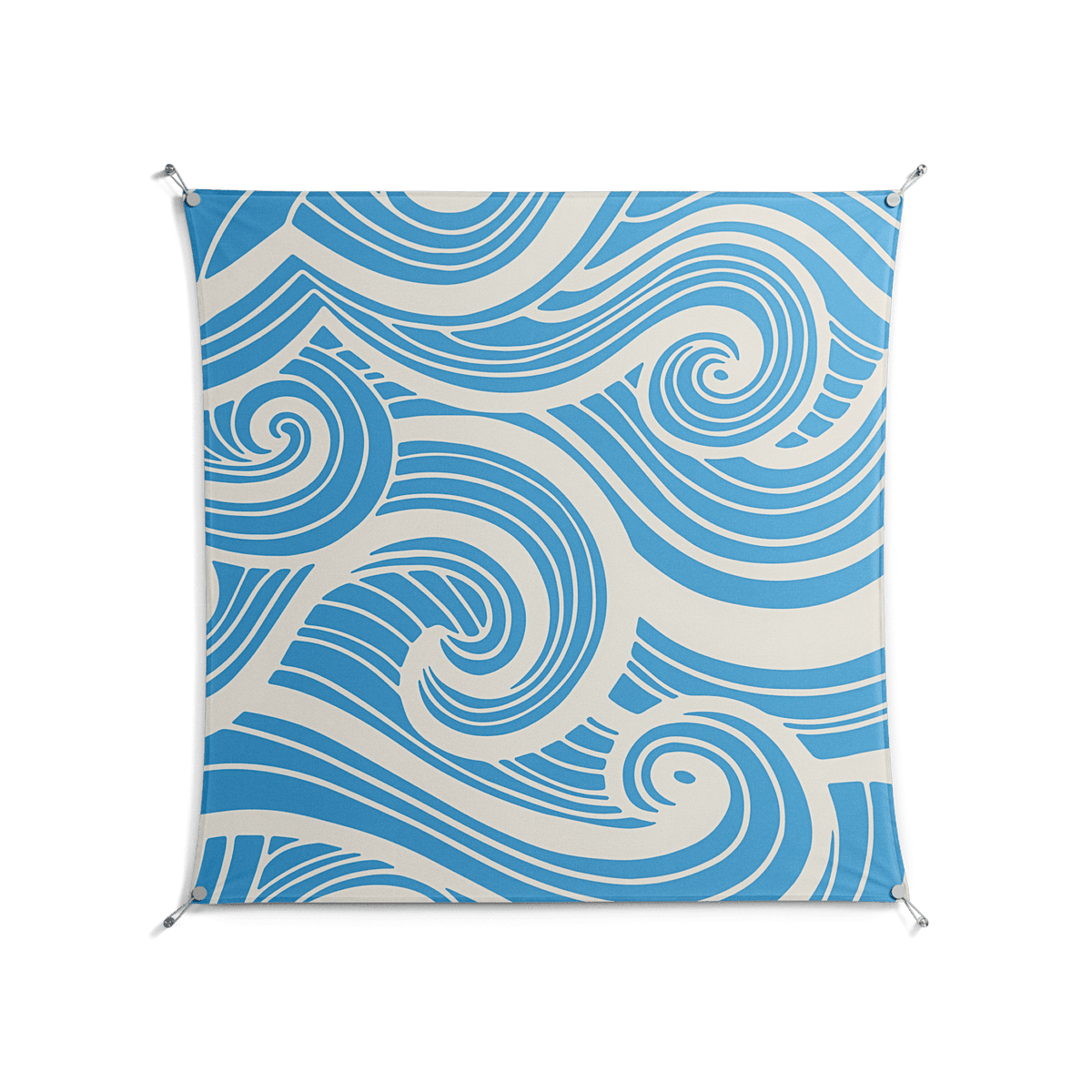Ocean Flow - Work On Wall - Amy Suther - Silver - 140 x 140 cm