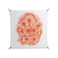Orange Flowers 1 - Work On Wall - Katie O’Shea - Black - 140 x 140 cm
