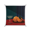Bubbles & Oranges - Work On Wall - Kristin Eriksson - Black - 90 x 90 cm