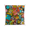 All The Stickers - Work On Wall - Craig Watkins - Silver - 140 x 140 cm