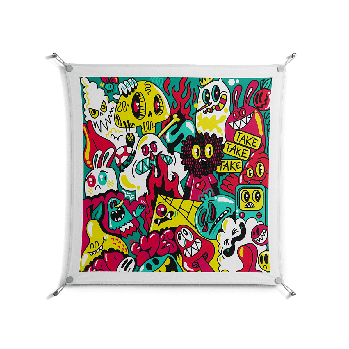 Fridays I'm In Love - Work On Wall - Craig Watkins - Silver - 90 x 90 cm